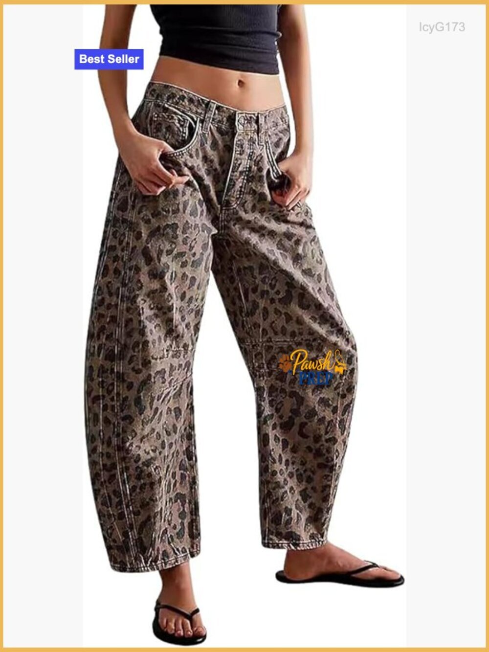 Women's Barrel Y2K Baggy Wide Leg Cropped Jeans - Mid Rise Harem Denim Pants